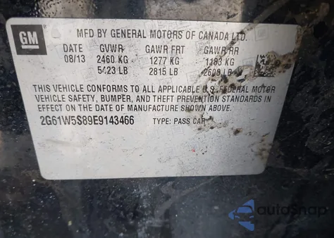 2014 Cadillac Xts Vsport Platinum from USA, damaged, VIN 2G61W5S89E9143466